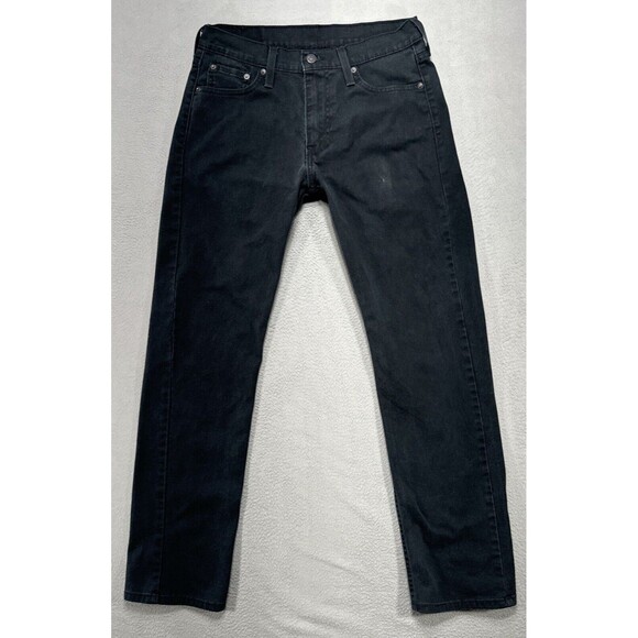 Levis Jeans 513 Mens Sz 30x32‎ Black Straight Gothic American Preppy Dark Denim - Picture 1 of 12